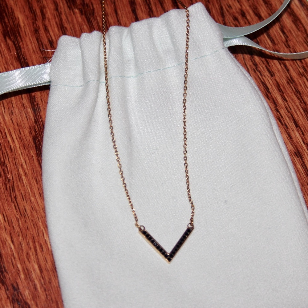 Michael Kors Black & Gold Arrow Necklace